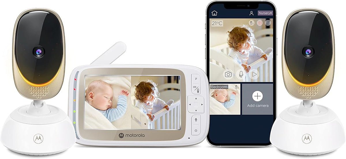 Motorola VM85 Connect 5" Wi-Fi Video Baby Monitor with Mood Light - 2 Camera Pack