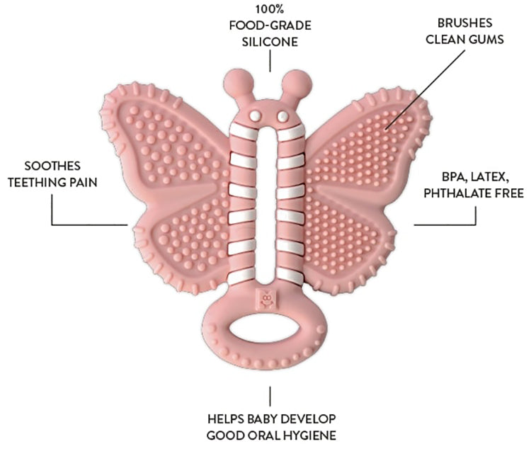 Munch Baby Toothbrush Teether - Butterfly