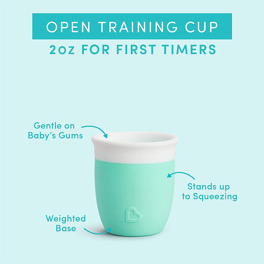 Munchkin C'est Silicone Open Training Cup, 2oz - Mint