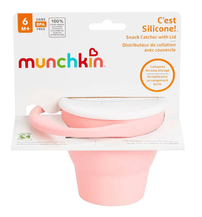 Munchkin C'est Silicone Snack Catcher with Lid - Coral