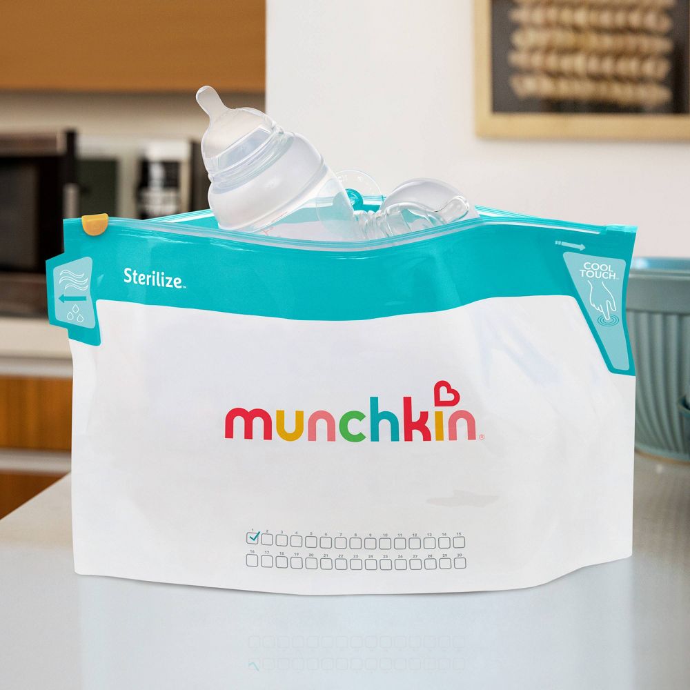 Munchkin Jumbo Bottle Sterilizer Bag, 6 Pack