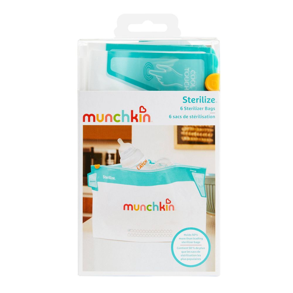 Munchkin Jumbo Bottle Sterilizer Bag, 6 Pack