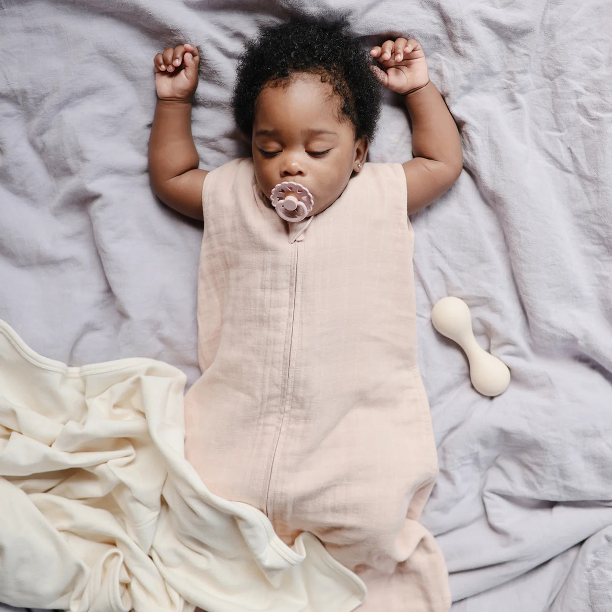 Mushie Organic Cotton Sleep Bag - Blush