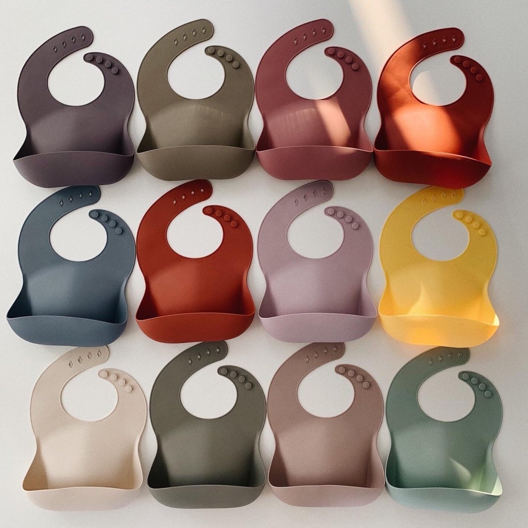 Mushie Silicone Baby Bib - Cherries