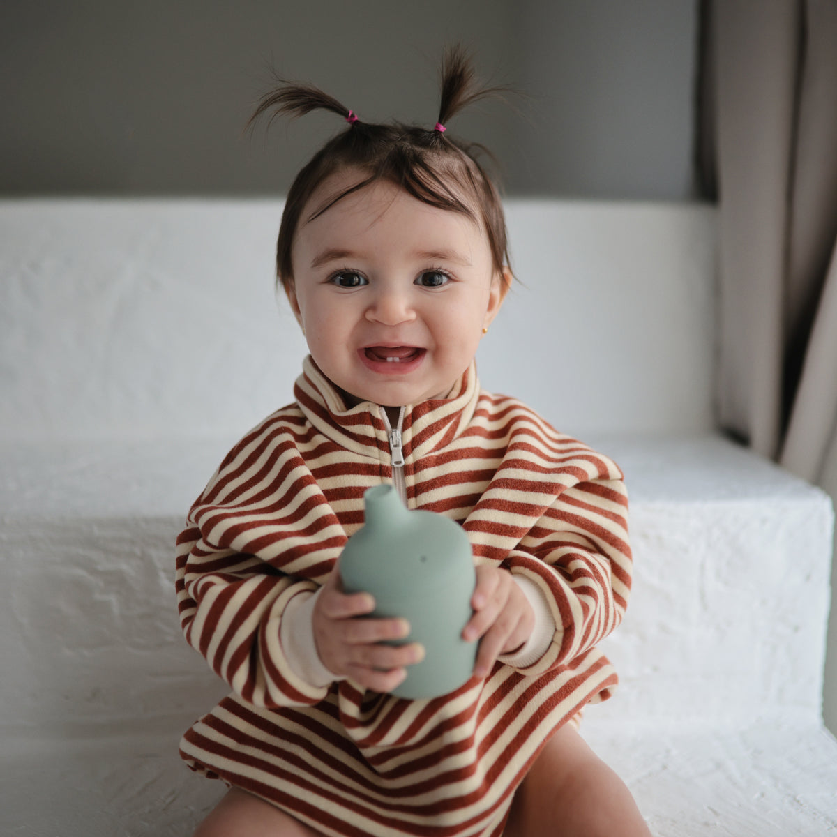 Mushie Silicone Sippy Cup - Powder Blue