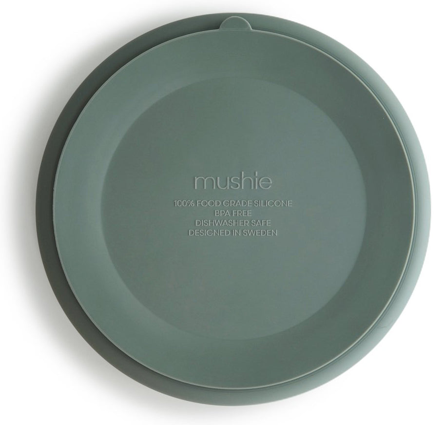 Mushie Silicone Suction Plate - Cambridge Blue