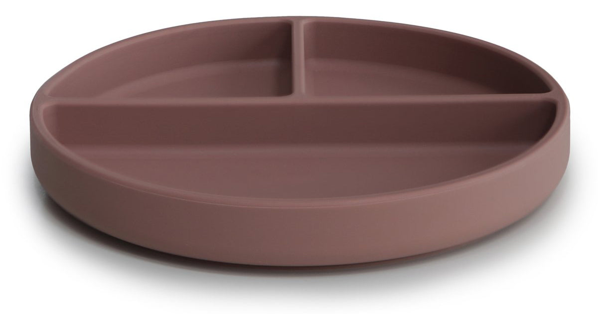 Mushie Silicone Suction Plate - Cloudy Mauve