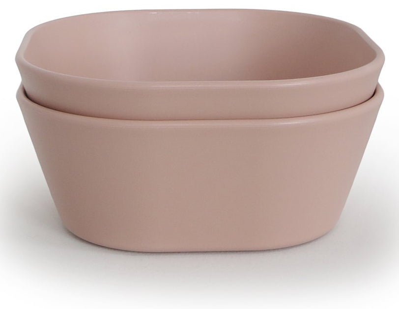 Mushie Square Dinnerware Bowls, Set of 2 - Blush