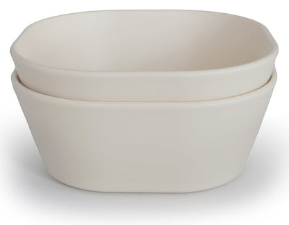 Mushie Square Dinnerware Bowls, Set of 2 - Ivory