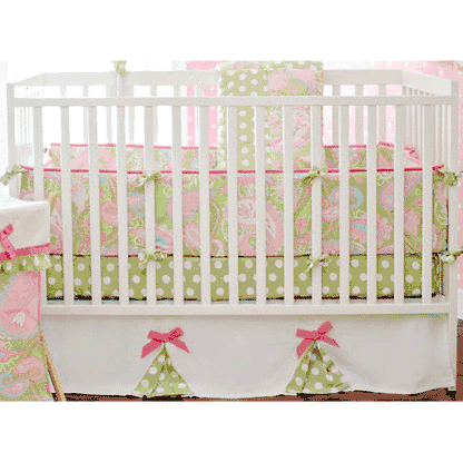 My Baby Sam Pixie Baby Pink 3 Piece Crib Bedding Set