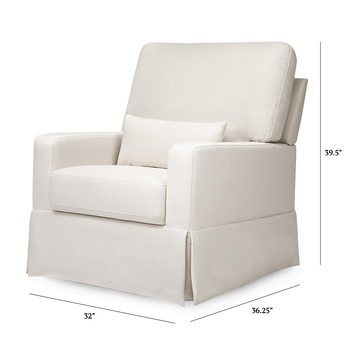 Namesake Crawford Pillowback Comfort Swivel Glider - Performance Cream Eco-Weave