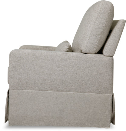 Namesake Crawford Pillowback Comfort Swivel Glider - Performance Grey Eco-Weave