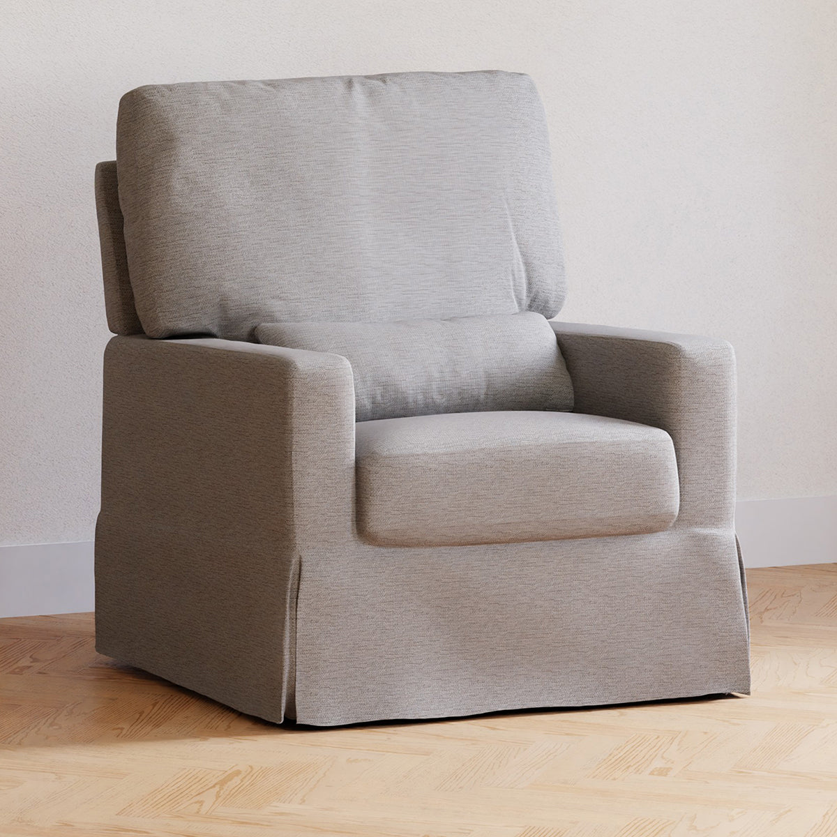 Namesake Crawford Pillowback Comfort Swivel Glider - Performance Grey Eco-Weave