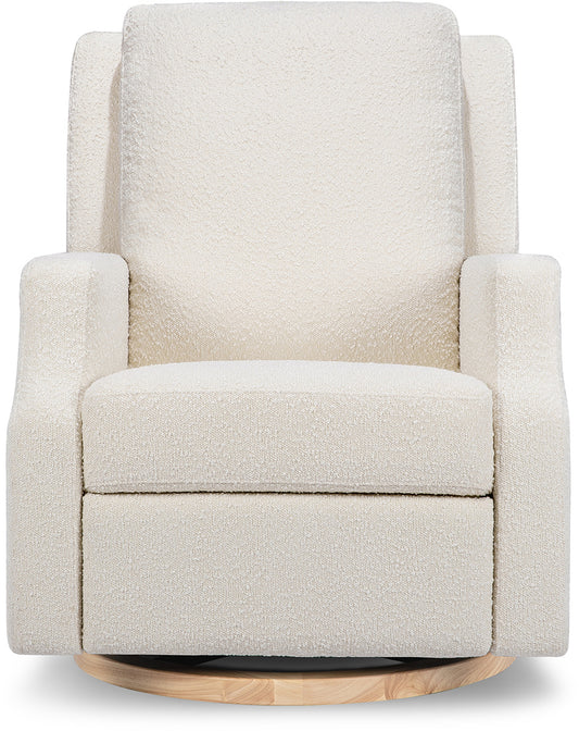 Namesake Crewe Swivel Glider Recliner - Ivory Boucle w/Light Wood Base