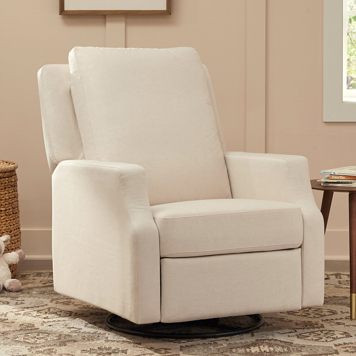 Namesake Crewe Swivel Glider Recliner - Performance Cream Eco-Weave