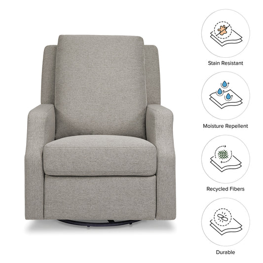 Namesake Crewe Swivel Glider Recliner - Performance Grey Eco-Weave