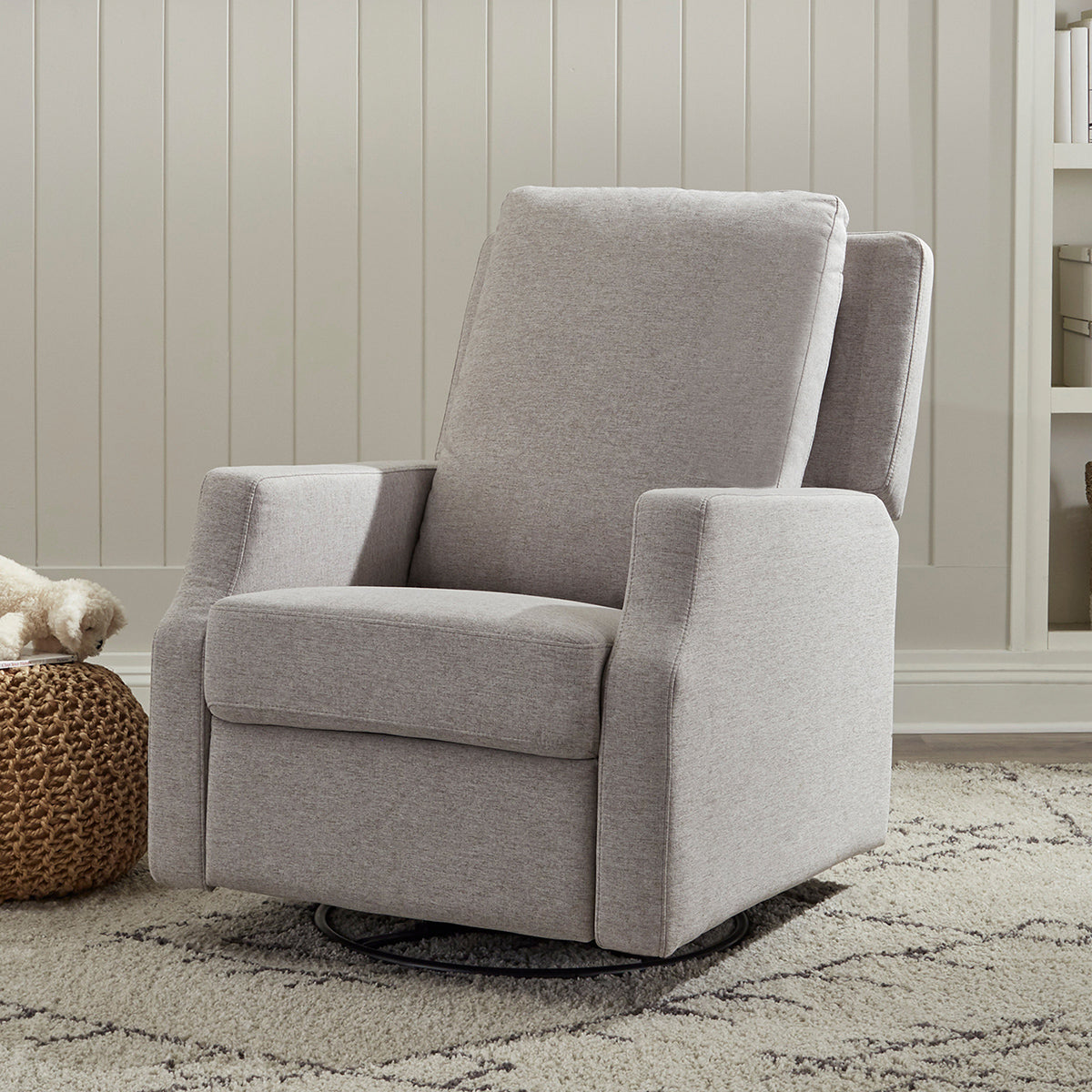 Namesake Crewe Swivel Glider Recliner - Performance Grey Eco-Weave