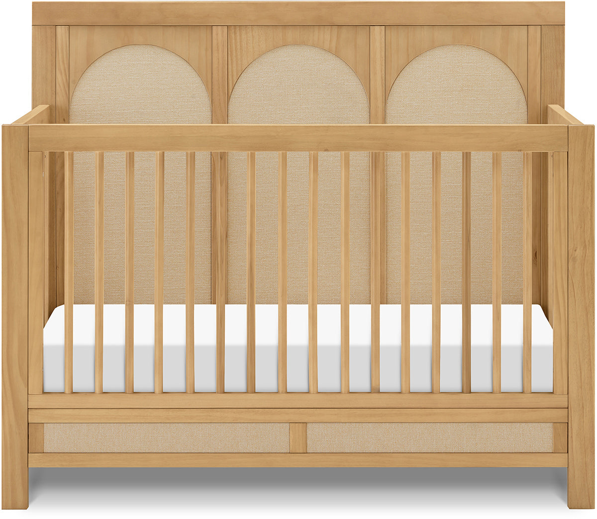 Namesake Eloise 4-in-1 Convertible Crib - Honey and Performance Sand Eco-Weave