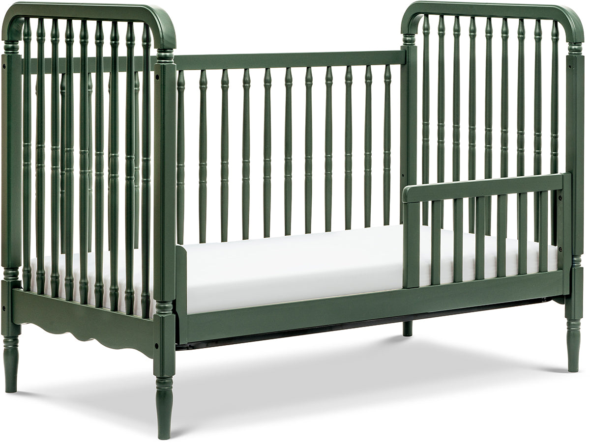 Namesake Liberty 3-in-1 Convertible Spindle Crib w/Toddler Bed Conversion Kit - Forest Green