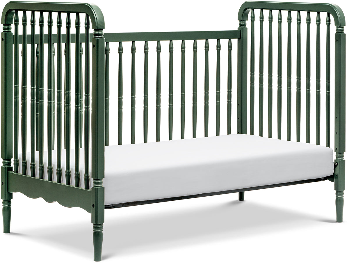 Namesake Liberty 3-in-1 Convertible Spindle Crib w/Toddler Bed Conversion Kit - Forest Green