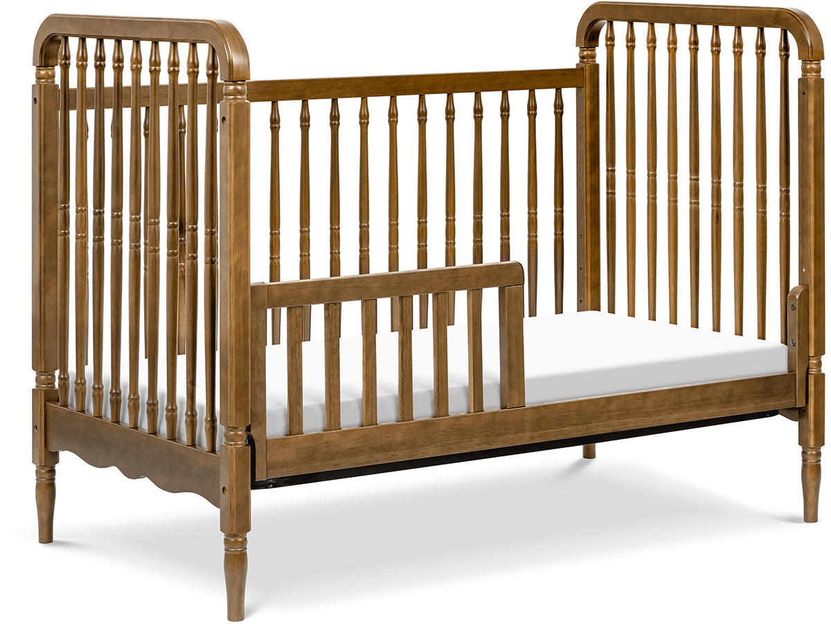 Namesake Liberty 3-in-1 Convertible Spindle Crib w/Toddler Bed Conversion Kit - Natural Walnut