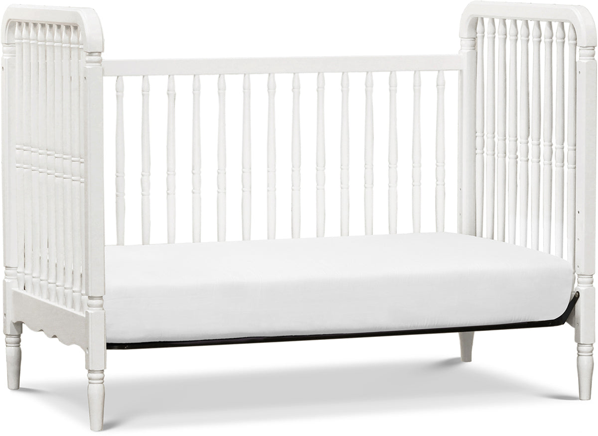 Namesake Liberty 3-in-1 Convertible Spindle Crib w/Toddler Bed Conversion Kit - Warm White