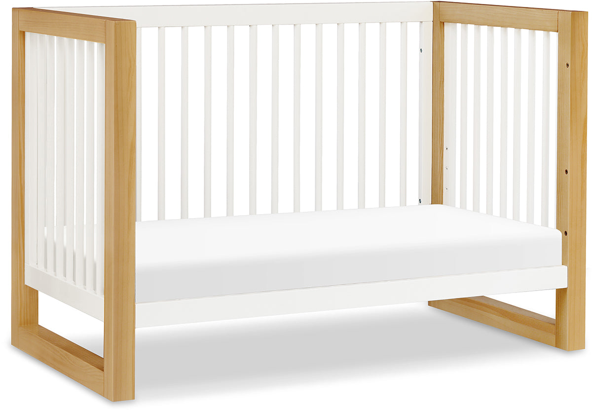 Namesake Nantucket 3-in-1 Convertible Crib w/Toddler Bed Conversion Kit - Warm White / Honey