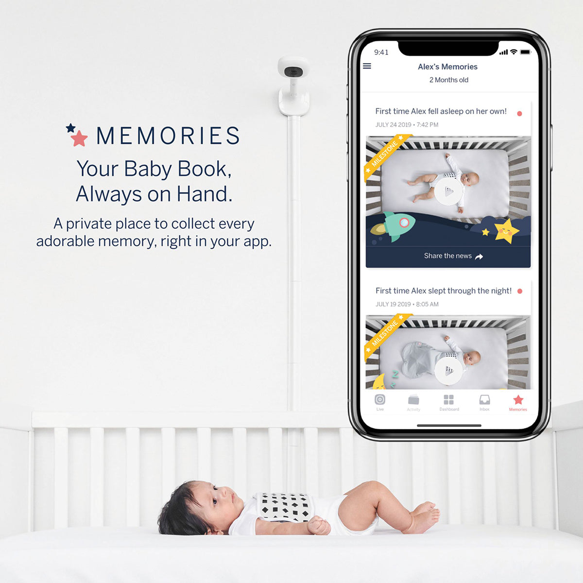 Nanit Pro Smart Baby Monitor & Wall Mount