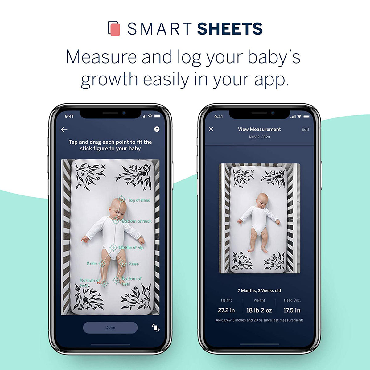 Nanit Smart Sheets - Grey