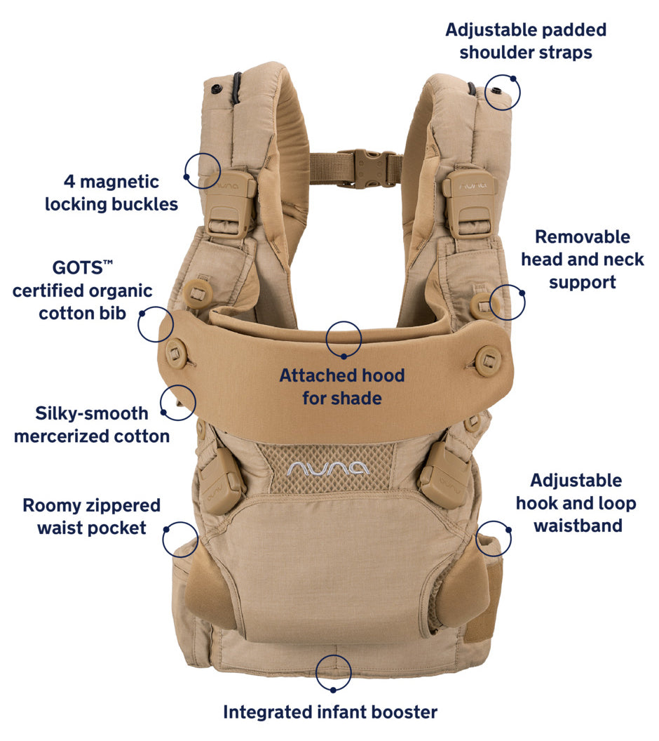 Nuna CUDL 4 in 1 Baby Carrier - Softened Camel