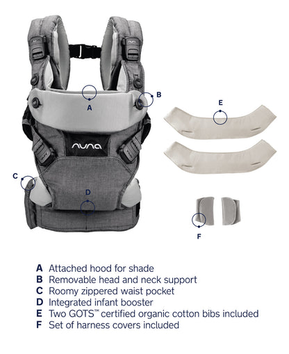 Nuna CUDL 4 in 1 Baby Carrier - Softened Shadow