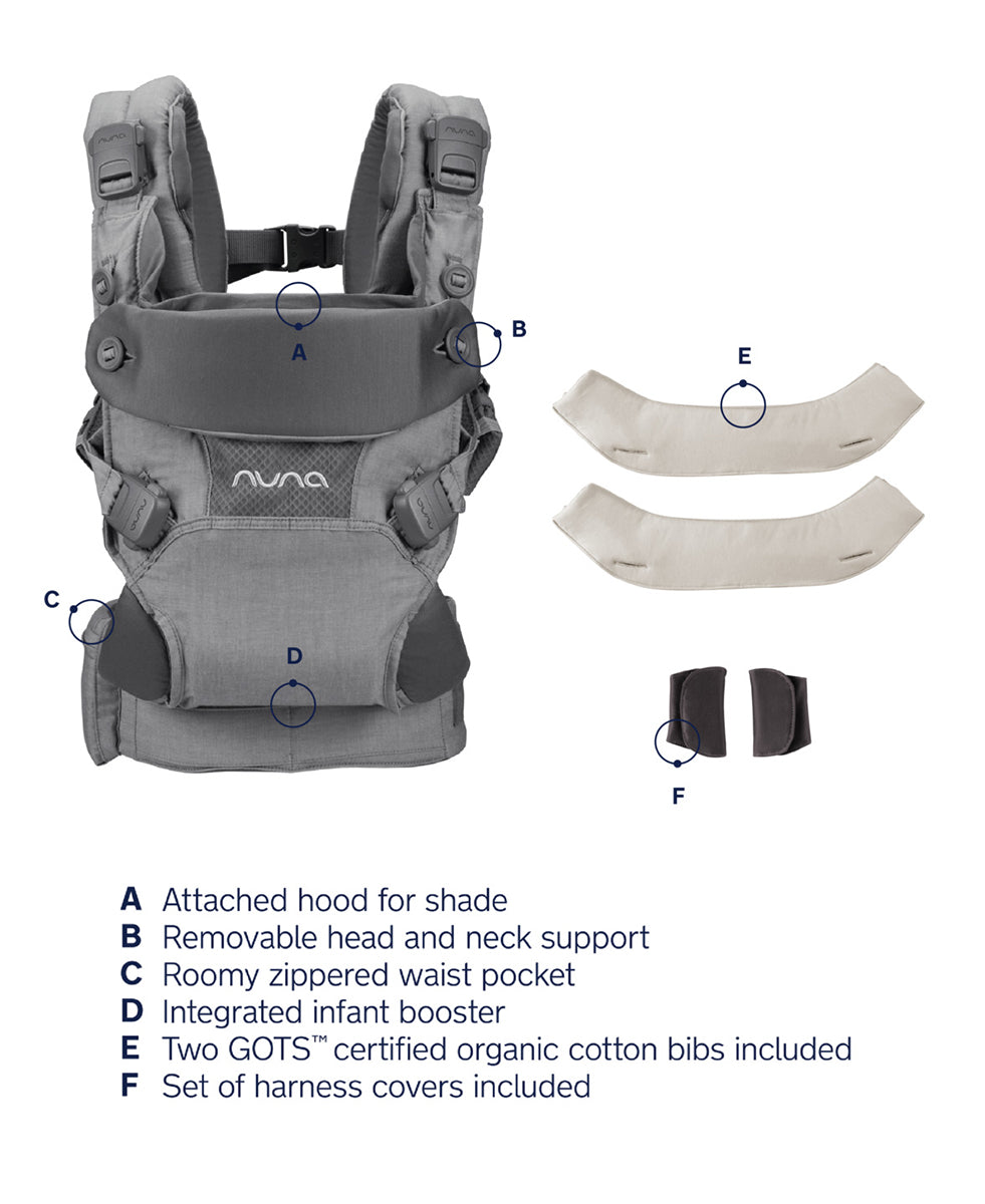 Nuna CUDL 4 in 1 Baby Carrier - Softened Thunder