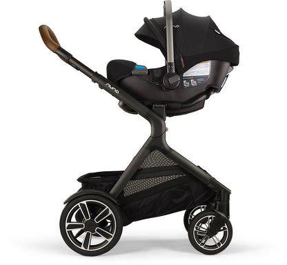 Nuna DEMI Next Double Stroller with Rider Board + PIPA RX Travel System Bundle - Caviar