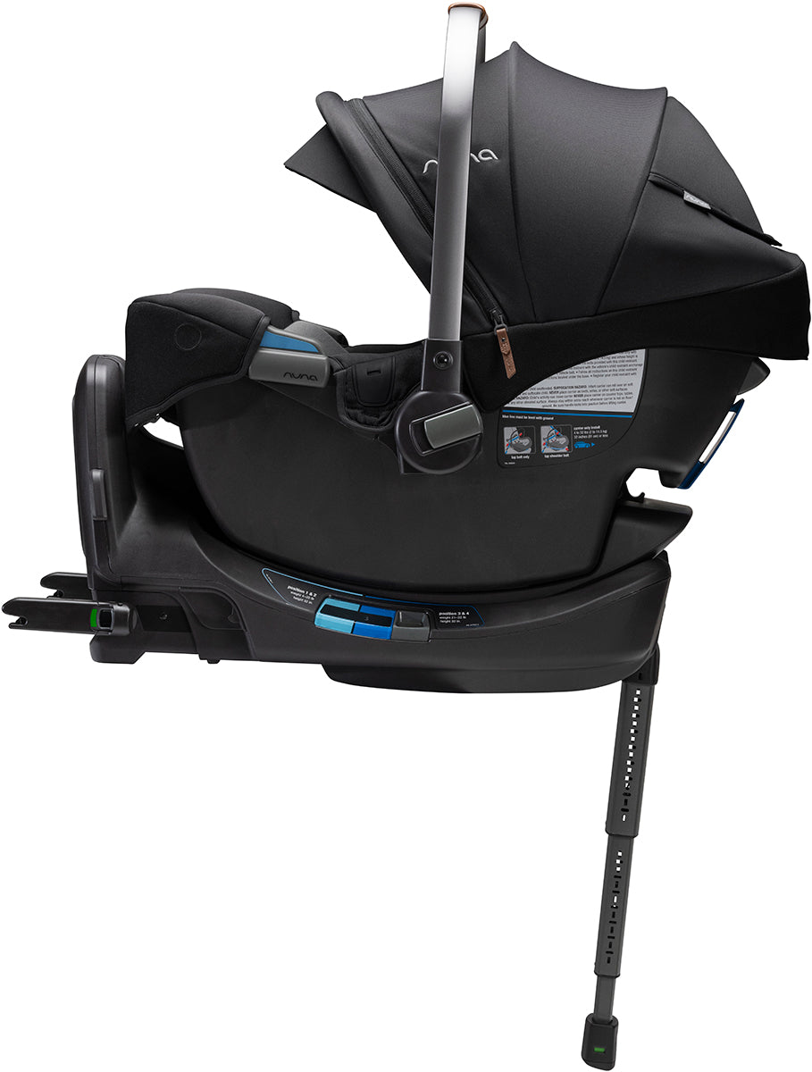 Nuna DEMI Next Stroller with Rider Board + DEMI Grow Bassinet with Stand + PIPA RX Travel System Bundle - Caviar