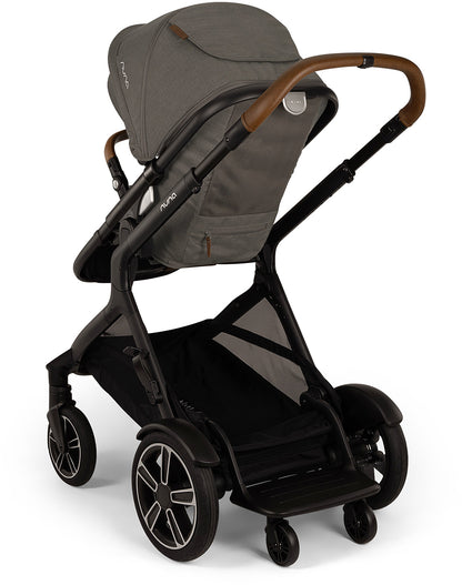 Nuna DEMI Next Stroller with Rider Board + DEMI Next Bassinet with Stand + PIPA RX Travel System Bundle - Granite