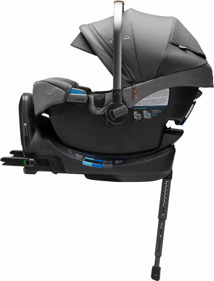 Nuna DEMI Next Stroller with Rider Board + DEMI Next Bassinet with Stand + PIPA RX Travel System Bundle - Granite