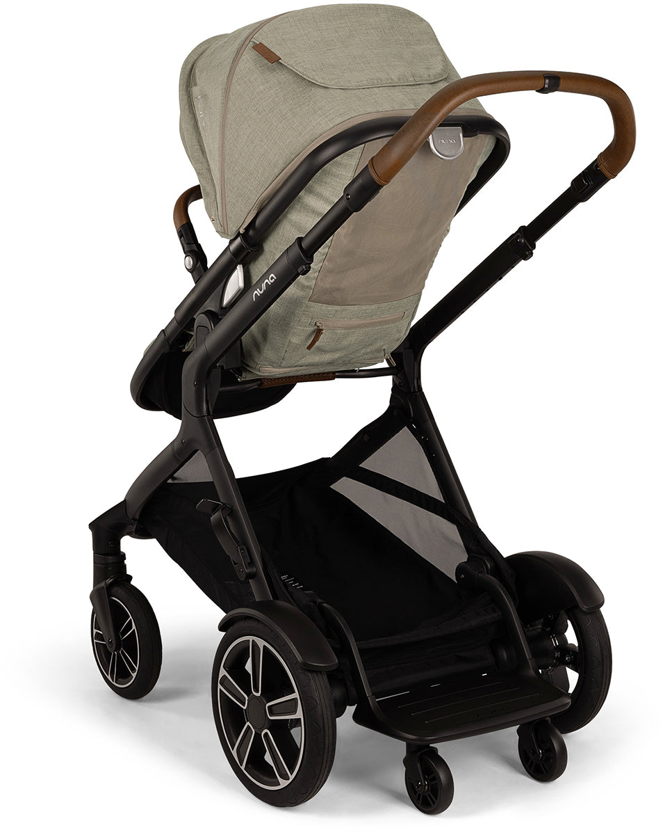 Nuna DEMI Next Stroller with Rider Board + DEMI Next Bassinet with Stand + PIPA RX Travel System Bundle - Hazelwood