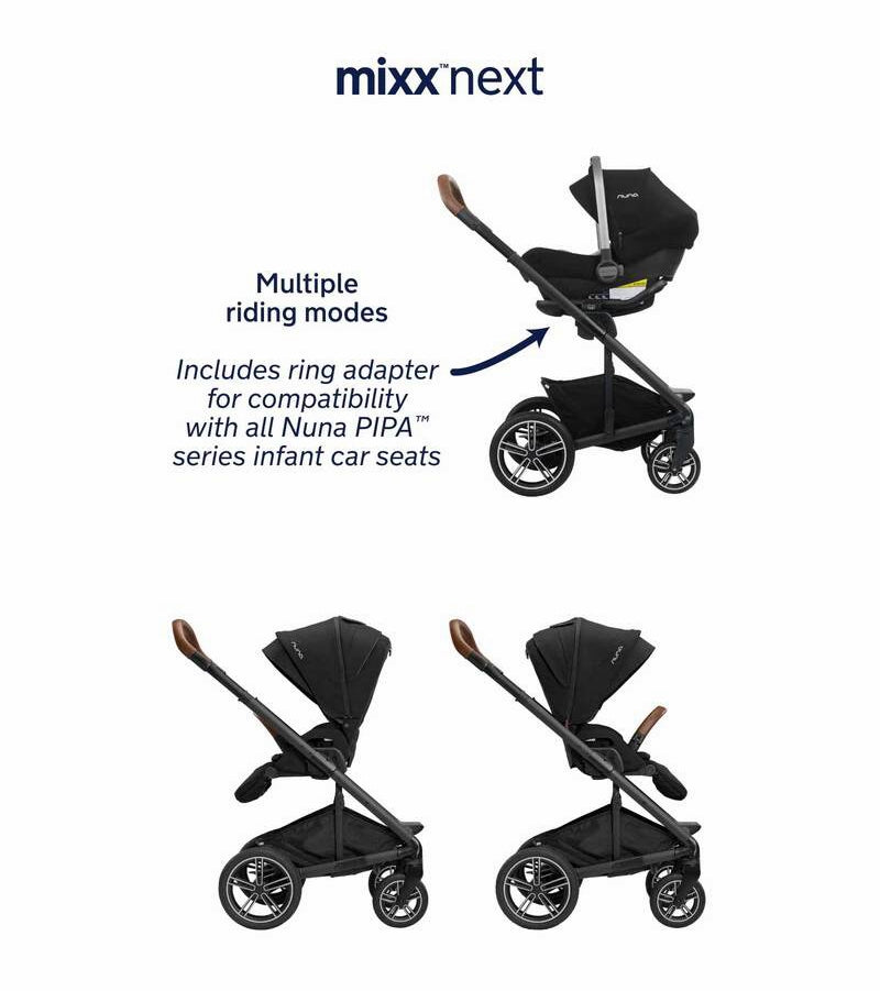 Nuna MIXX Next + PIPA RX Travel System Bundle - Hazelwood / Caviar