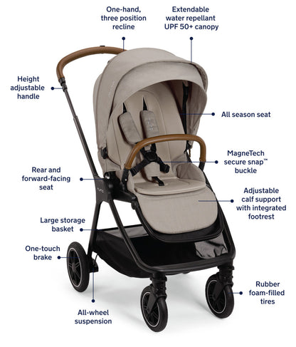 Nuna TRIV Next Compact Stroller - Hazelwood