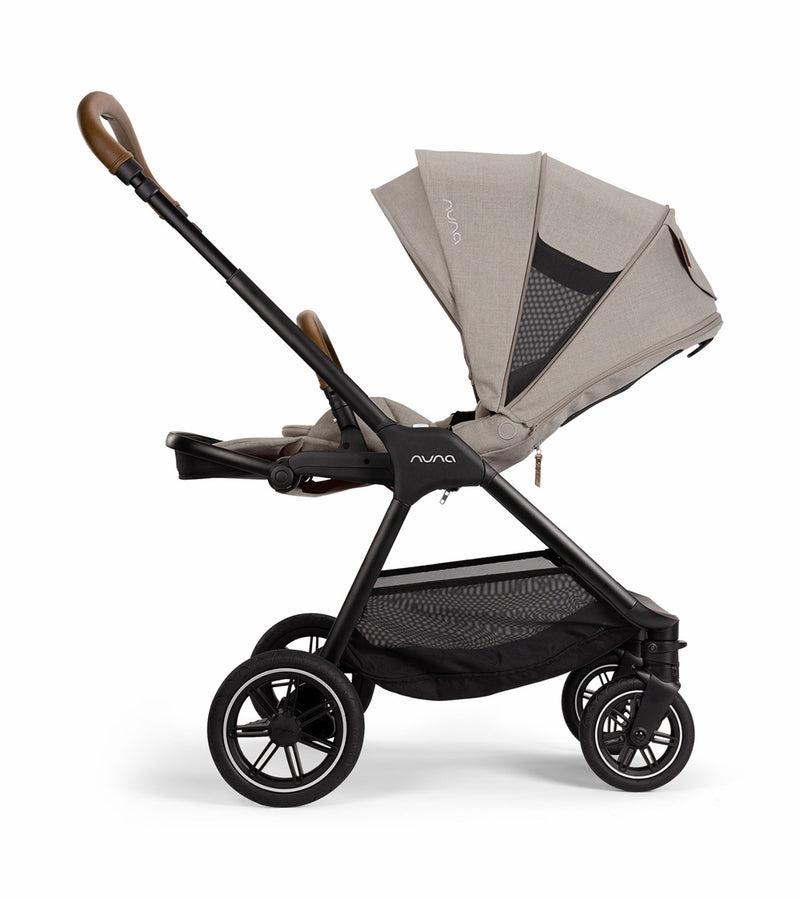 Nuna TRIV Next Stroller + LYTL Bassinet + Stand Bundle - Hazelwood / Caviar