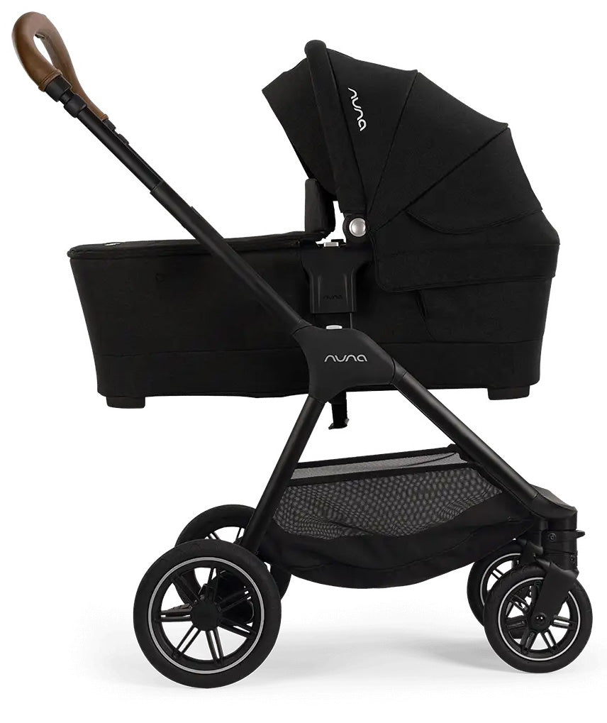 Nuna TRIV Next Stroller + LYTL Bassinet + Stand Bundle - Hazelwood / Caviar