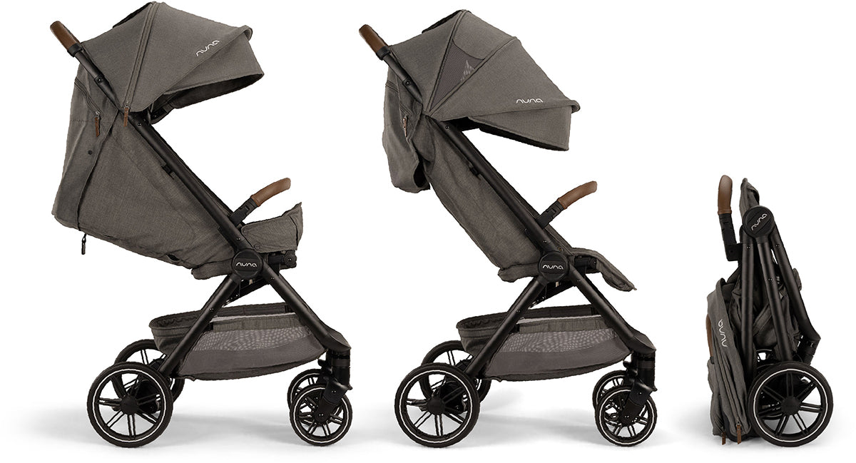 Nuna TRVL LX Self-Folding Compact Stroller - Granite