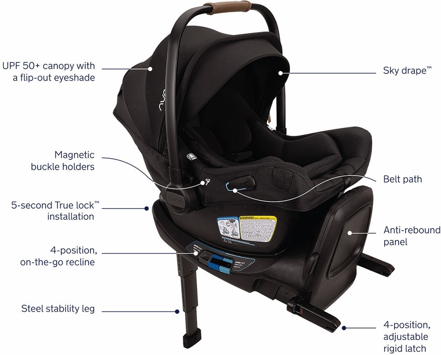 Nuna TRVL LX + PIPA Aire RX Travel System Bundle - Caviar