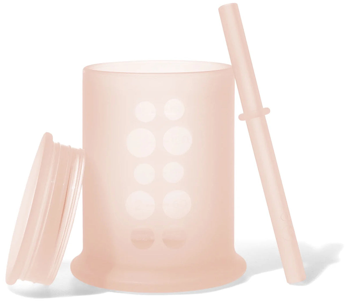 Olababy Training Cup with Lid + Straw - Coral