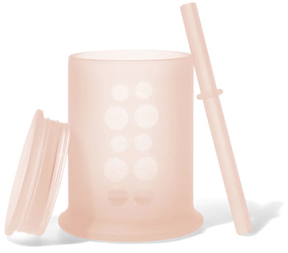 Olababy Training Cup with Lid + Straw - Coral