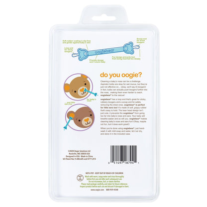 Oogiebear Infant Nose & Ear Cleaner Two Pack - Orange/Sea Foam with Case