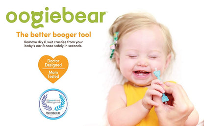 Oogiebear Infant Nose & Ear Cleaner Two Pack - Orange/Sea Foam with Case