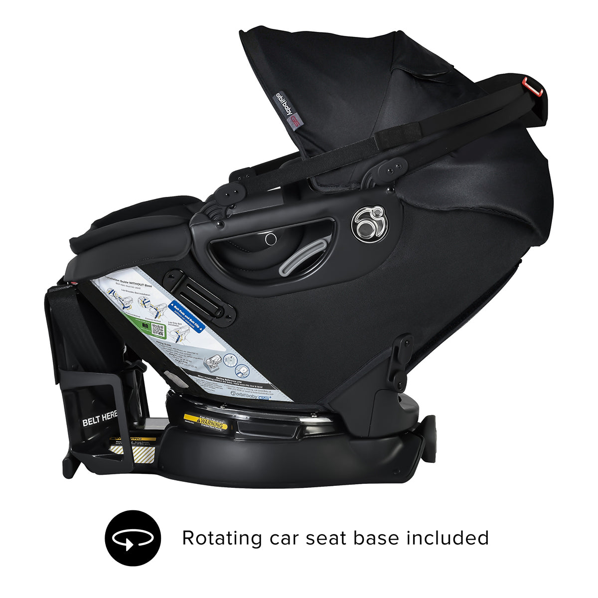 Orbit Baby Stroll, Sleep & Ride Travel System with G5+ Infant Car Seat - Black / Black