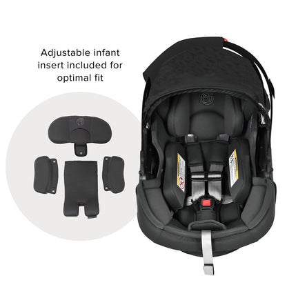 Orbit Baby Stroll, Sleep & Ride Travel System with G5+ Infant Car Seat - Gold / Black