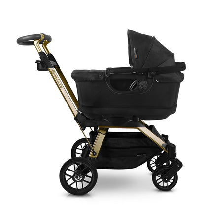 Orbit Baby Stroll, Sleep & Ride Travel System with G5+ Infant Car Seat - Gold / Black / Merino